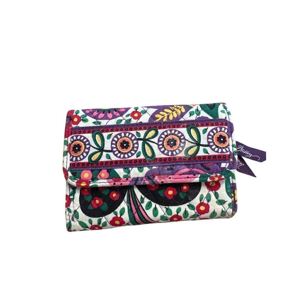 Vintage Spring 2011 Vera Bradley Euro Trifold Wallet Viva La Vera